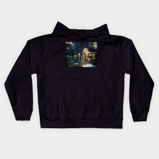 Old Town Christmas Eve Kids Hoodie